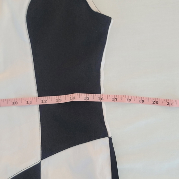 Tatyana Black And White Colorblock Retro Pencil Dress - Picture 12 of 13